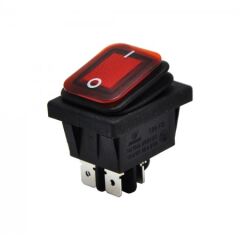 Körüklü Geniş Işıklı Anahtar Kırmızı 16 Amper