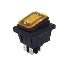 Körüklü Geniş Işıklı Anahtar Sarı 16 Amper